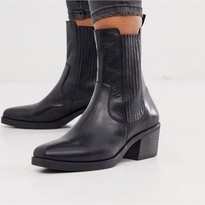 Vagabond Simone, black leather western boot